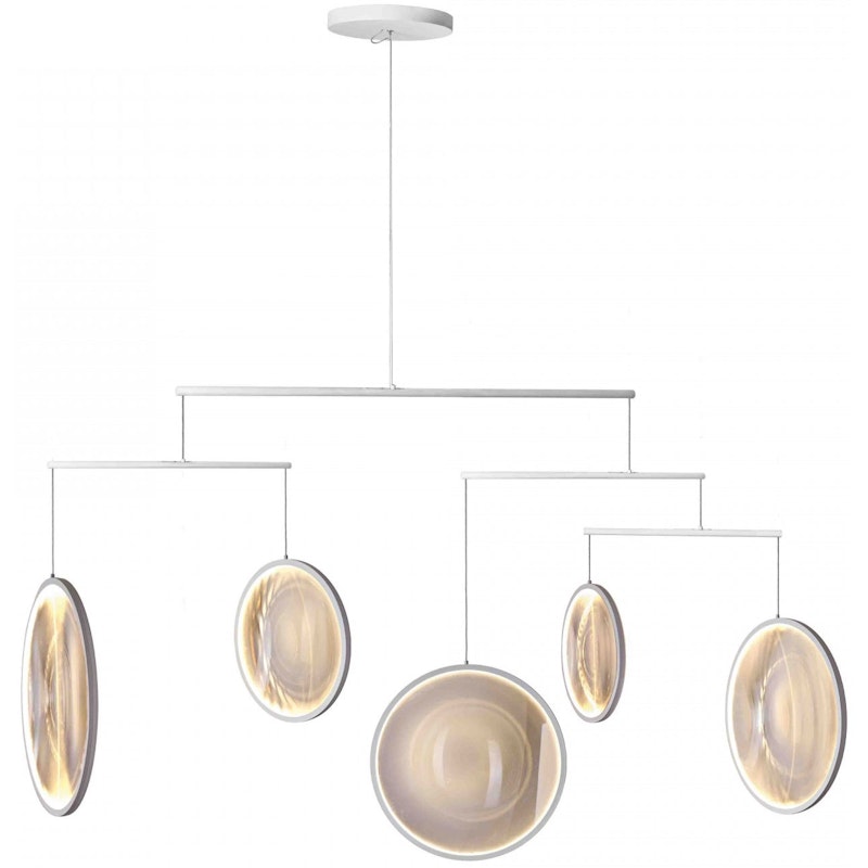 Focus X5 Chandelier, Matte White