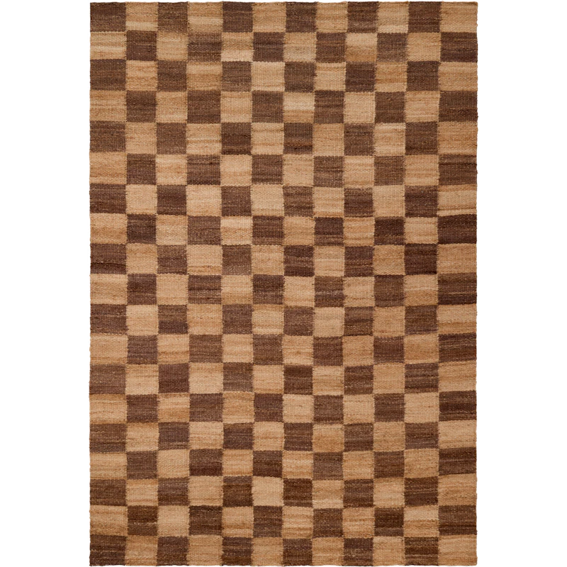 Chess Jute Rug 200x300 cm, Nature / Brown