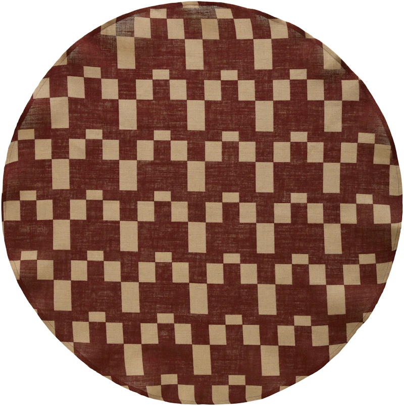 Eira Christmas Tree Rug 125 cm, Beige / Red