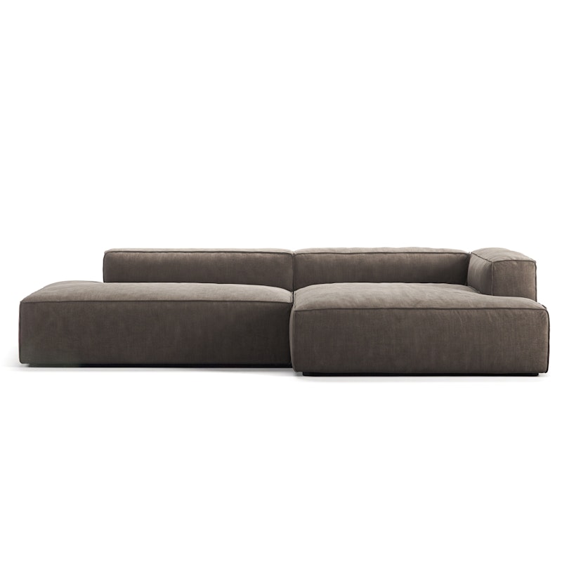 Grand 2.5 Seater Sofa open end Left, Mole Brown