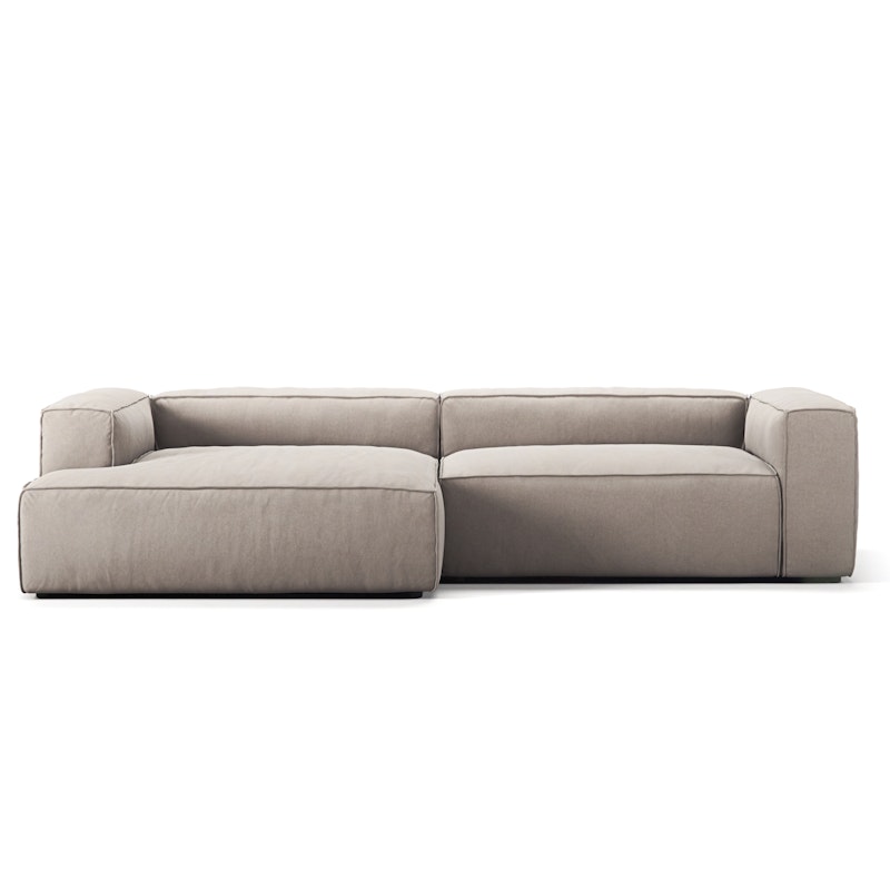 Grand 3 Seater Sofa chaise Longue Left, Sandshell Beige