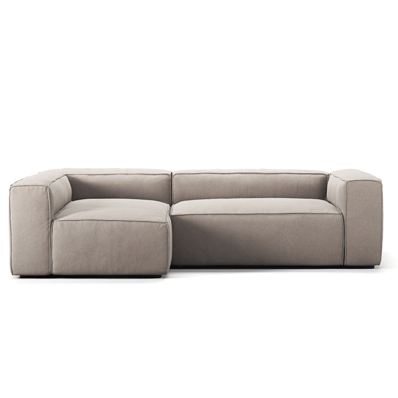 Grand 3 Seater Sofa Divan Left, Sandshell Beige