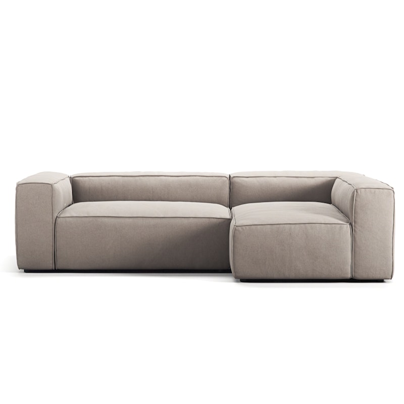 Grand 3 Seater Sofa Divan Right, Sandshell Beige