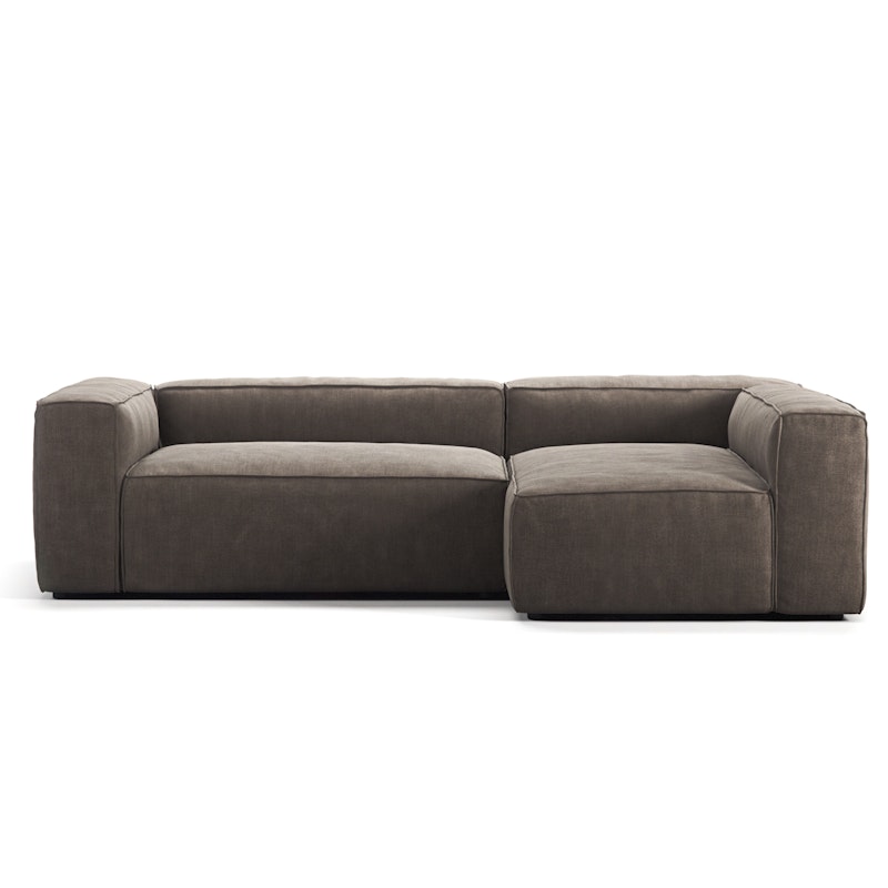 Grand 3 Seater Sofa Divan Right, Mole Brown