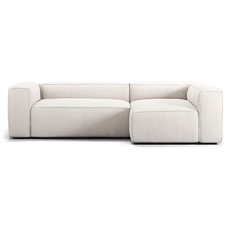 Grand 3 Seater Sofa Divan Right, Steam White