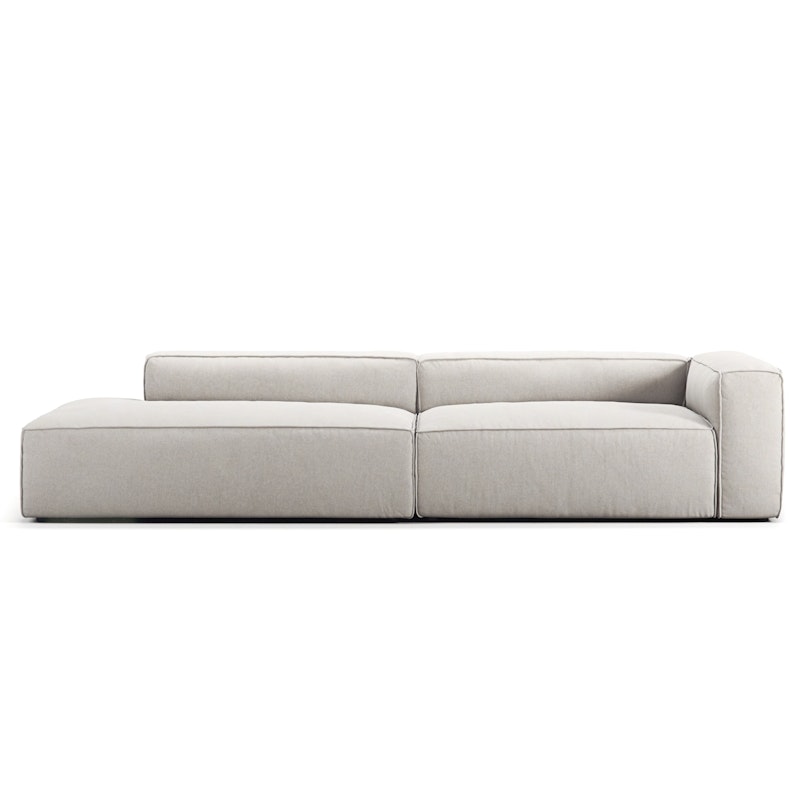 Grand 3 Seater Sofa open end Left, Moon White