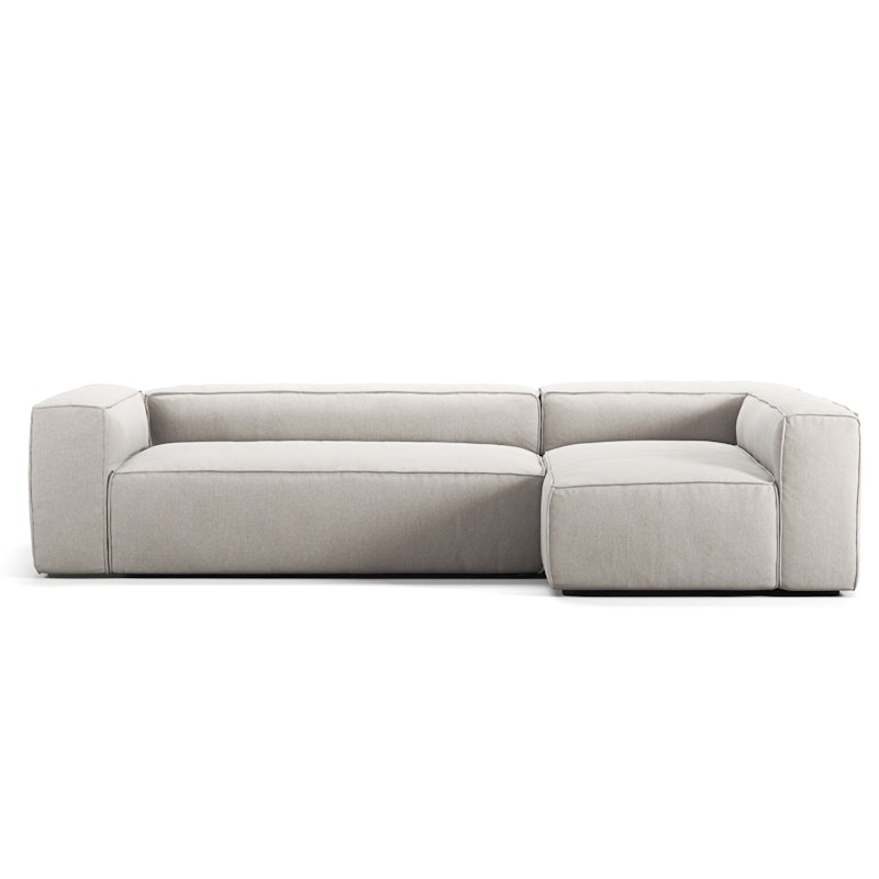 Grand 4 Seater Sofa Divan Right, Moon White