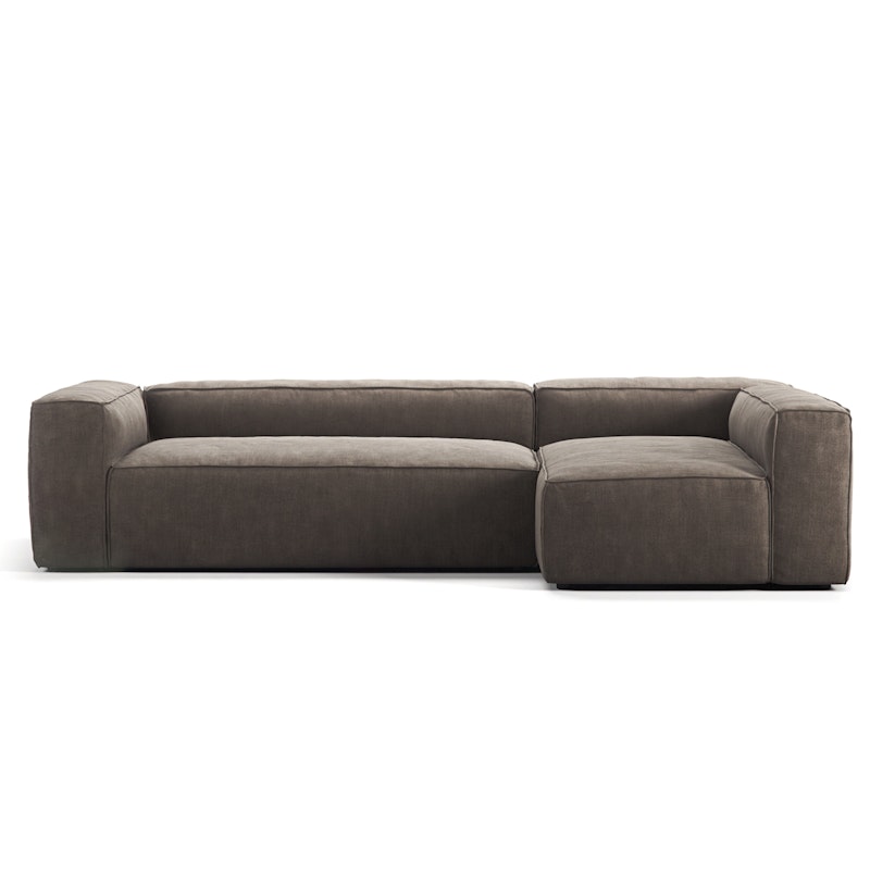 Grand 4 Seater Sofa Divan Right, Mole Brown