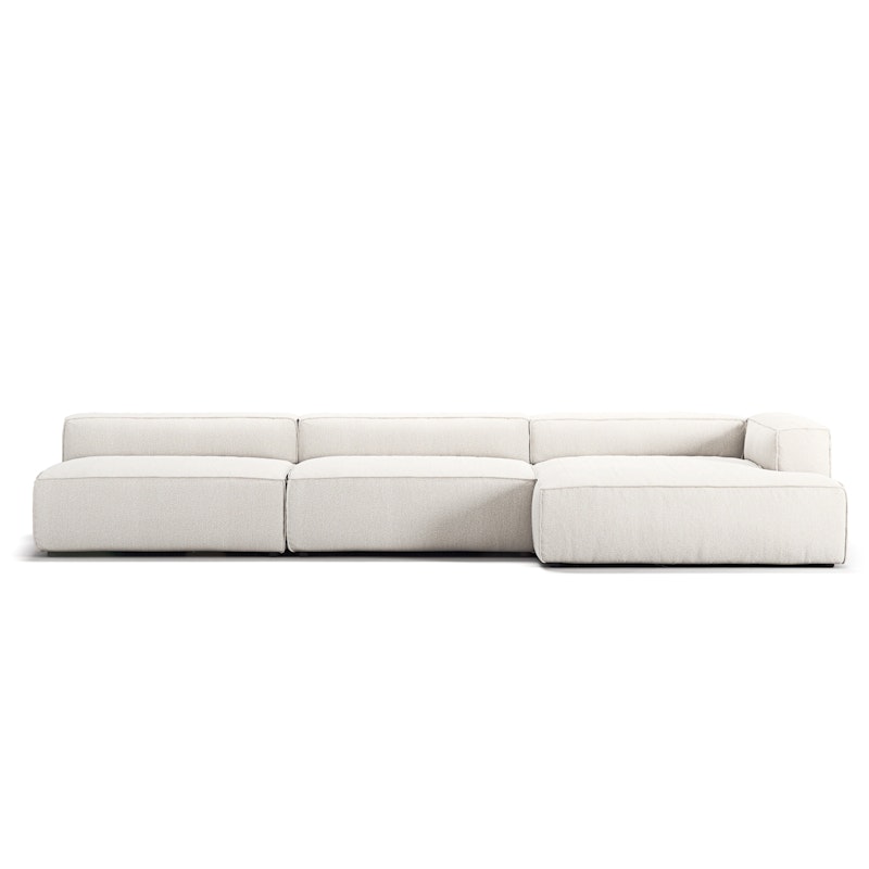 Grand 5 Seater Sofa chaise Longue Right, Steam White