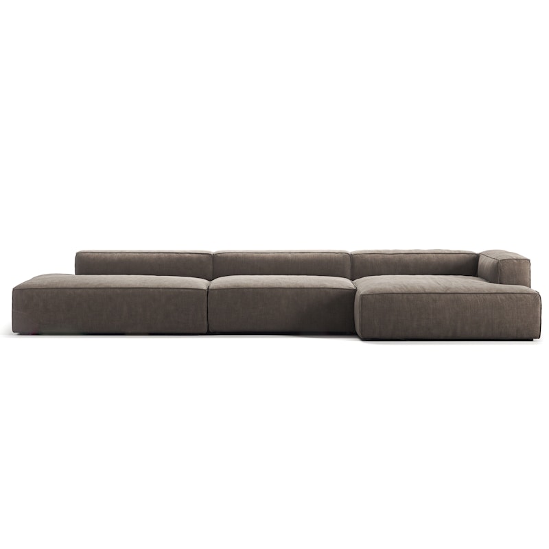 Grand 5 Seater Sofa open end Left, Mole Brown