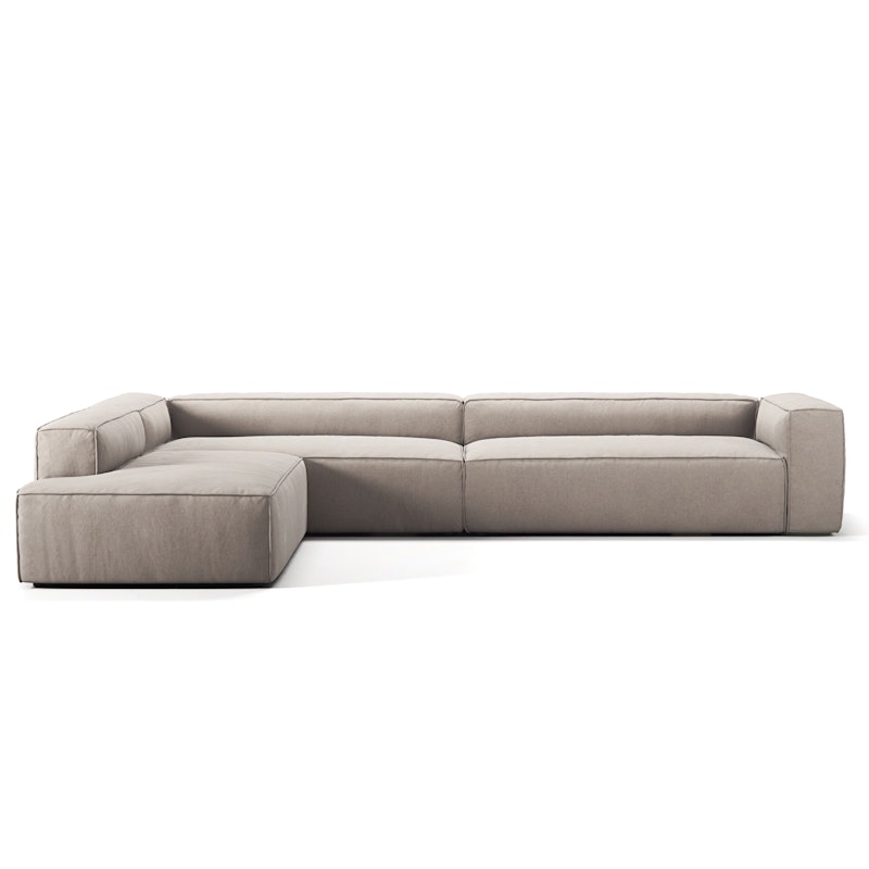 Grand Corner Sofa 5-Seater open end Left, Sandshell Beige