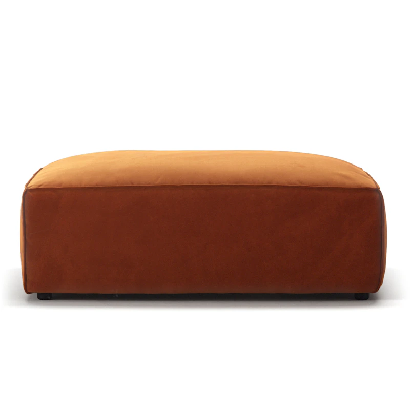 Grand Footstool Velvet, Copper Glow