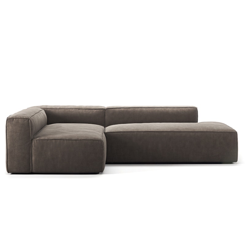 Grand Lounge Sofa 3-Seater open end Right, Mole Brown