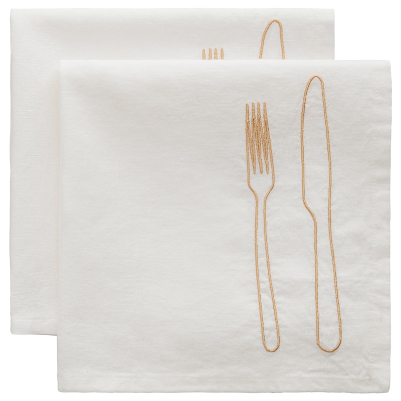 La Tavola Napkin 45x45 cm 2-pack, Latte