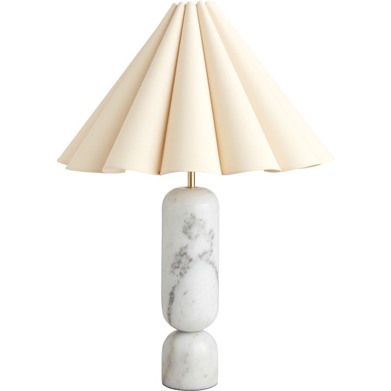 Lauren Table Lamp, White / Natural