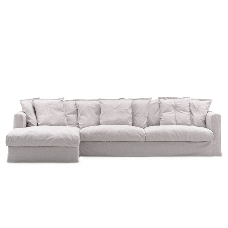 Le Grand Air 3-Seater Sofa Linen Divan Left, Misty Grey