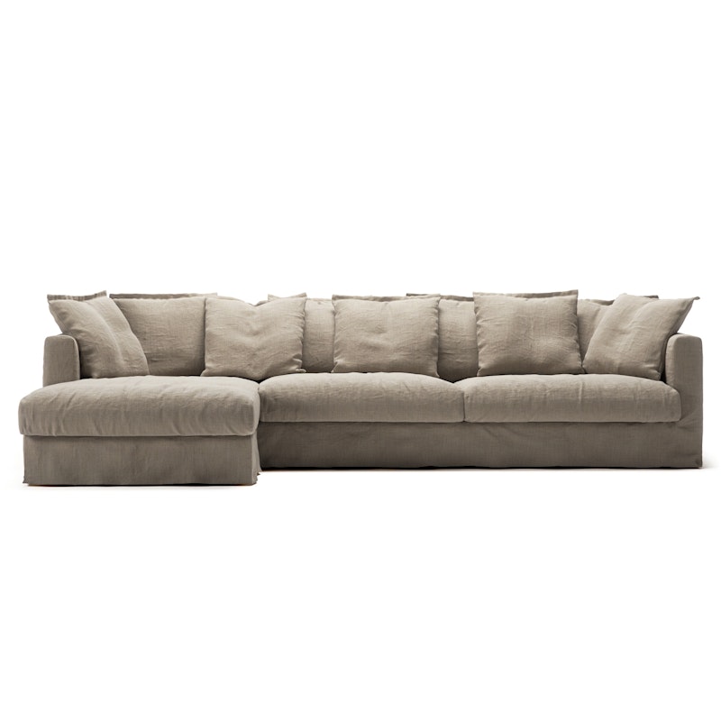 Le Grand Air 3-Seater Sofa Linen Divan Left, Savage Linen