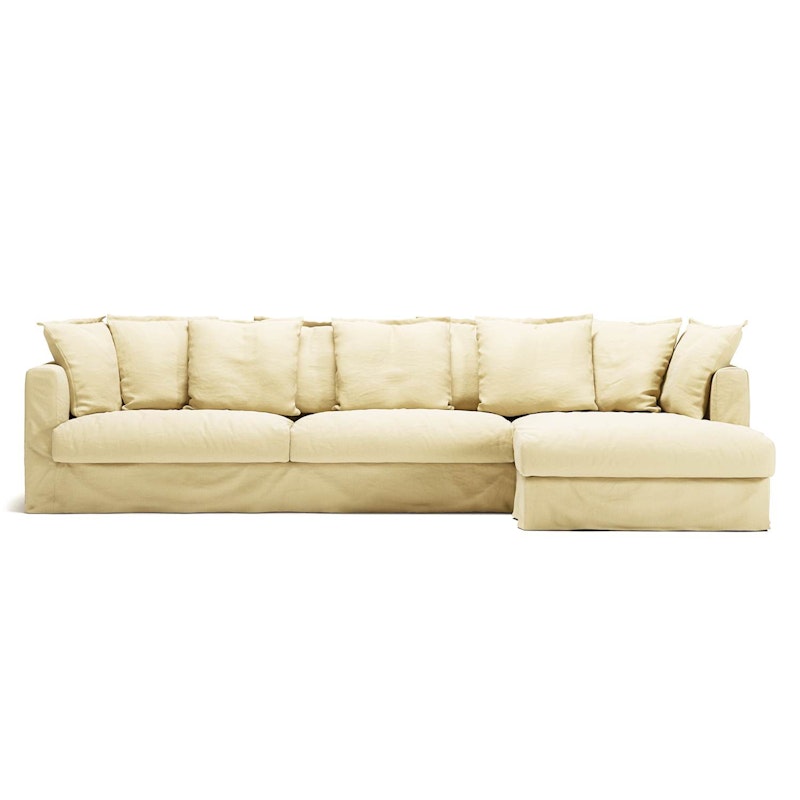 Upholstery For Le Grand Air 3-seater Sofa Linen Divan Right, Morning Glow