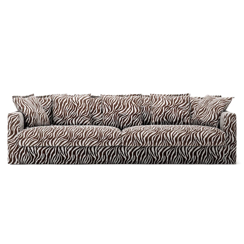 Le Grand Air 4-Seater Sofa Chenille, Zebra