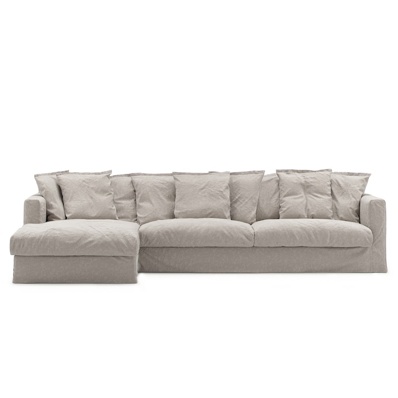 Le Grand Air 3-Seater Sofa Linen Divan Left, Future Grey