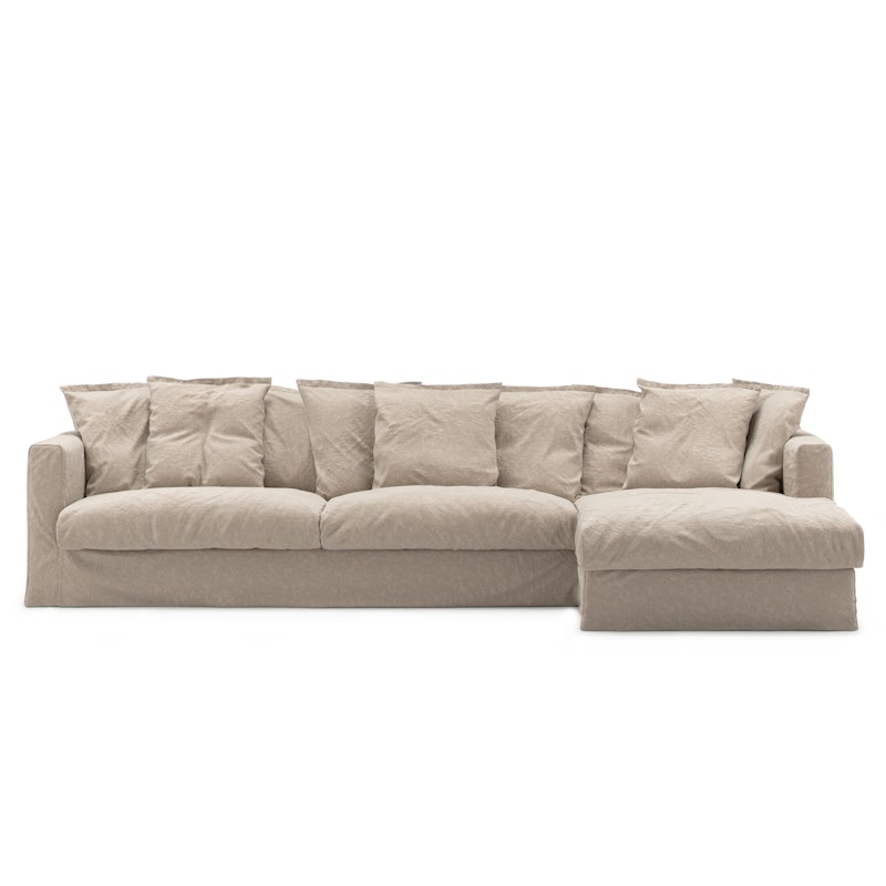 Le Grand Air 3-Seater Sofa Linen Divan Right, Savage Linen