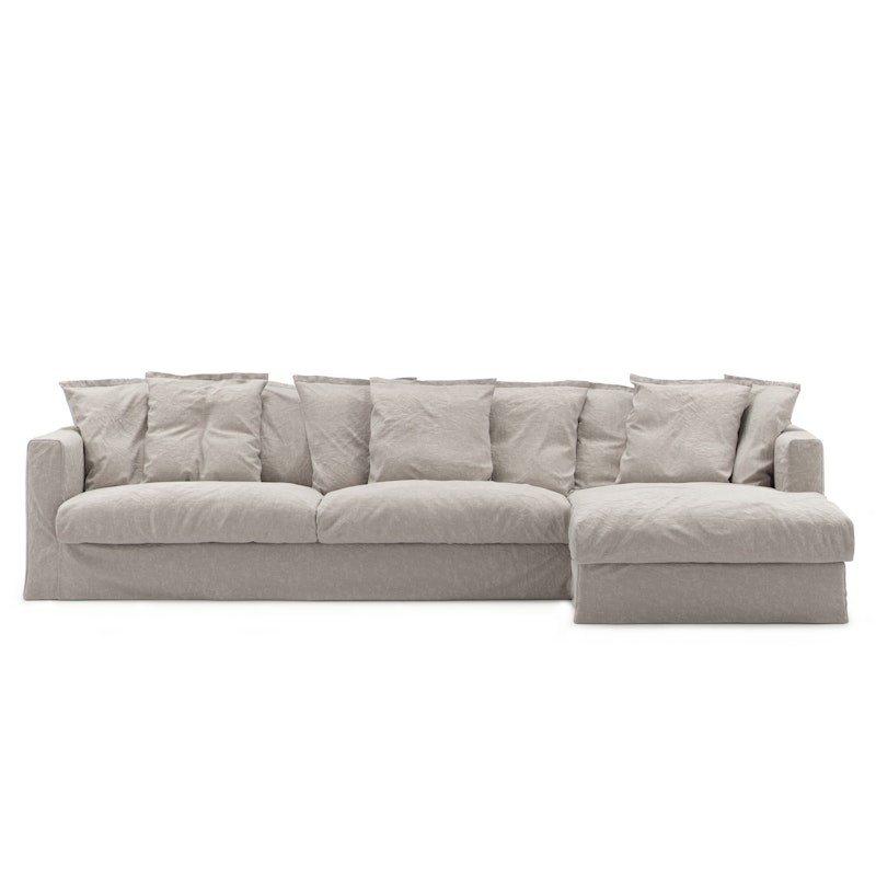 Le Grand Air 3-Seater Sofa Linen Divan Right, Future Grey