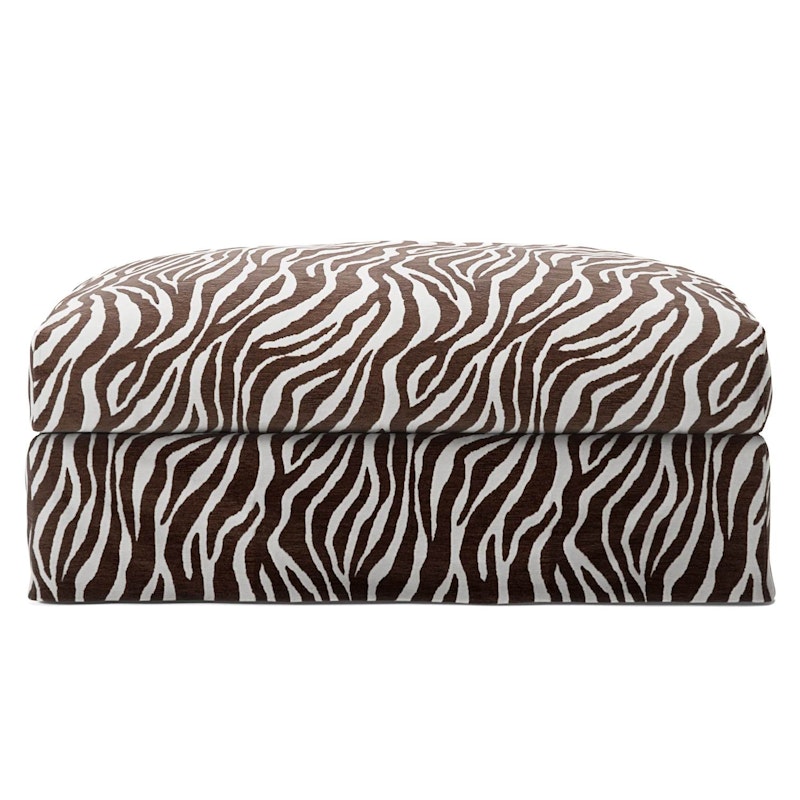 Le Grand Air Footstool Chenille, Zebra