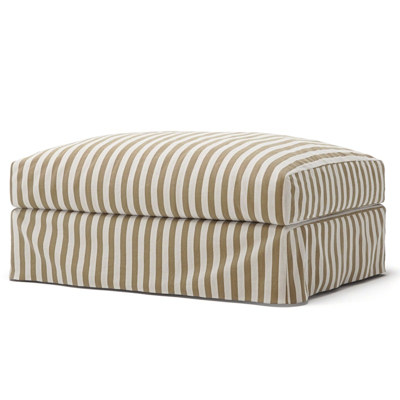 Le Grand Air Footstool Linen, Gentle Ribbon