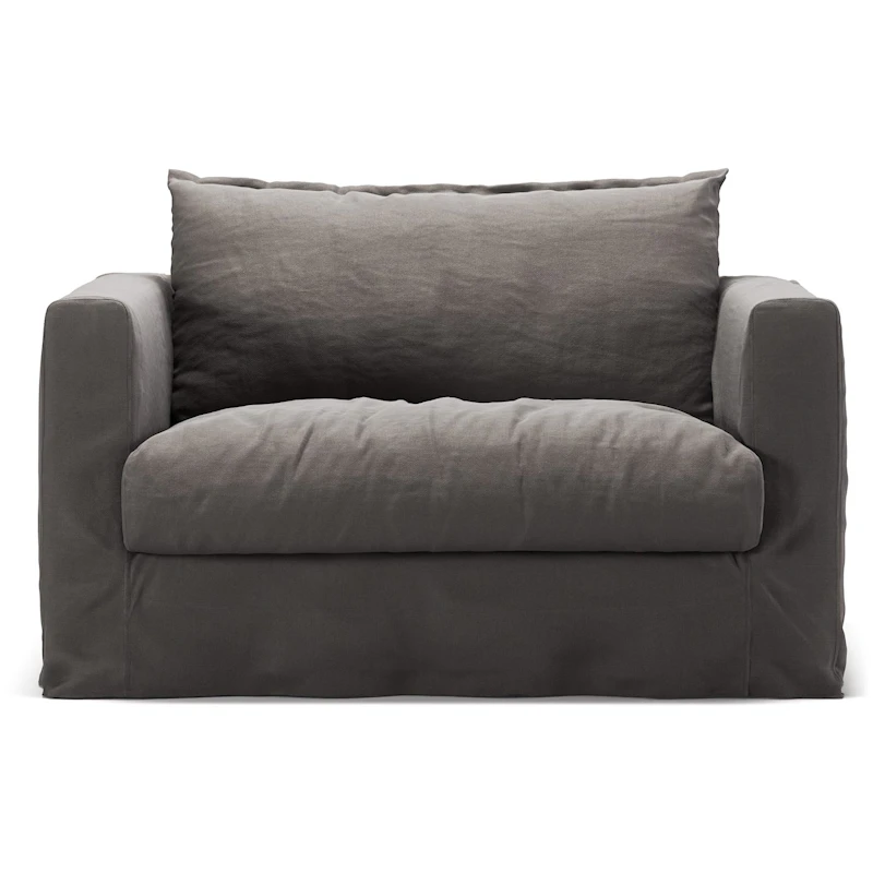 Le Grand Air Nou Love Seat Linen, Smokey Granite
