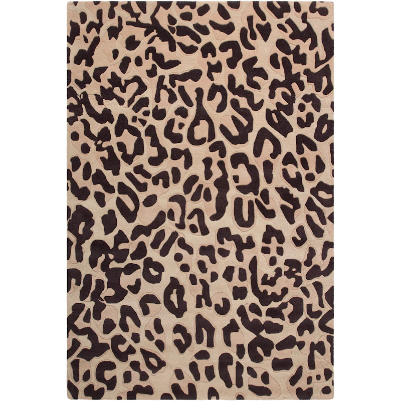 Leopard Wool Rug 300x400 cm, Brown