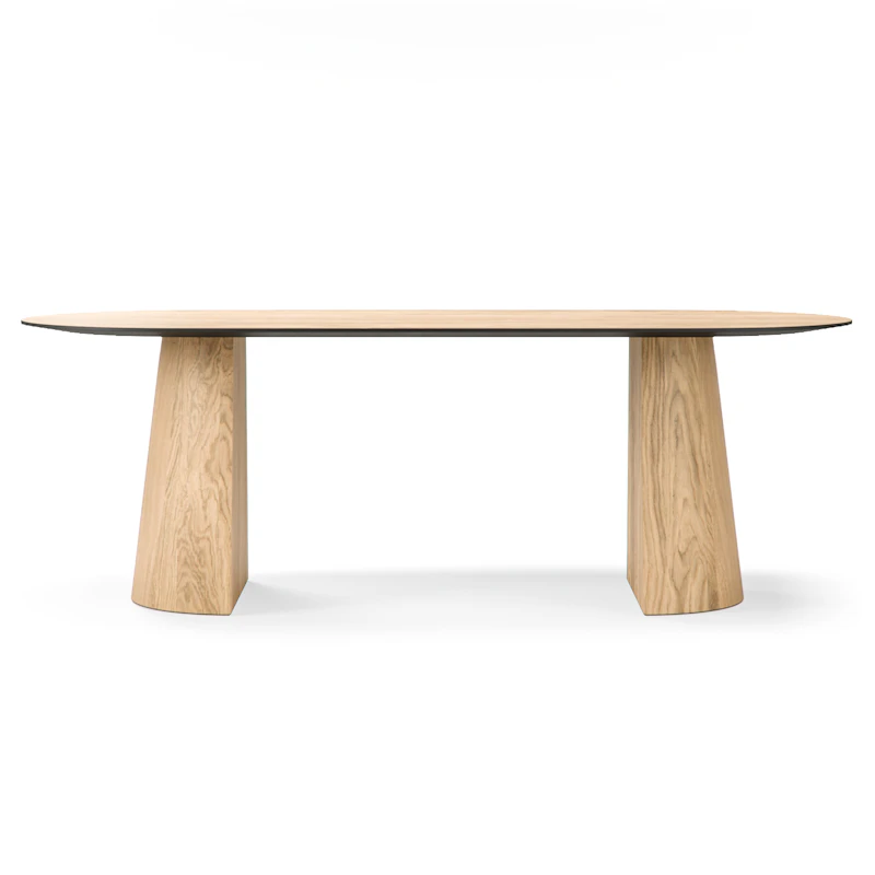 Social Dining Table Natural Oak, 220 cm