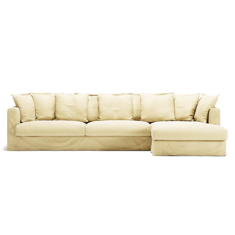 Upholstery For Le Grand Air 3-seater Sofa Linen Divan Right, Morning Glow