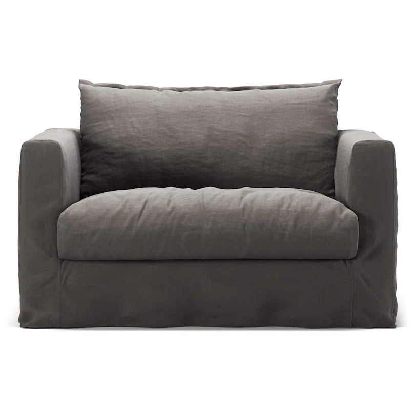 Upholstery For Le Grand Air Nou Love Seat Linen, Smokey Granite