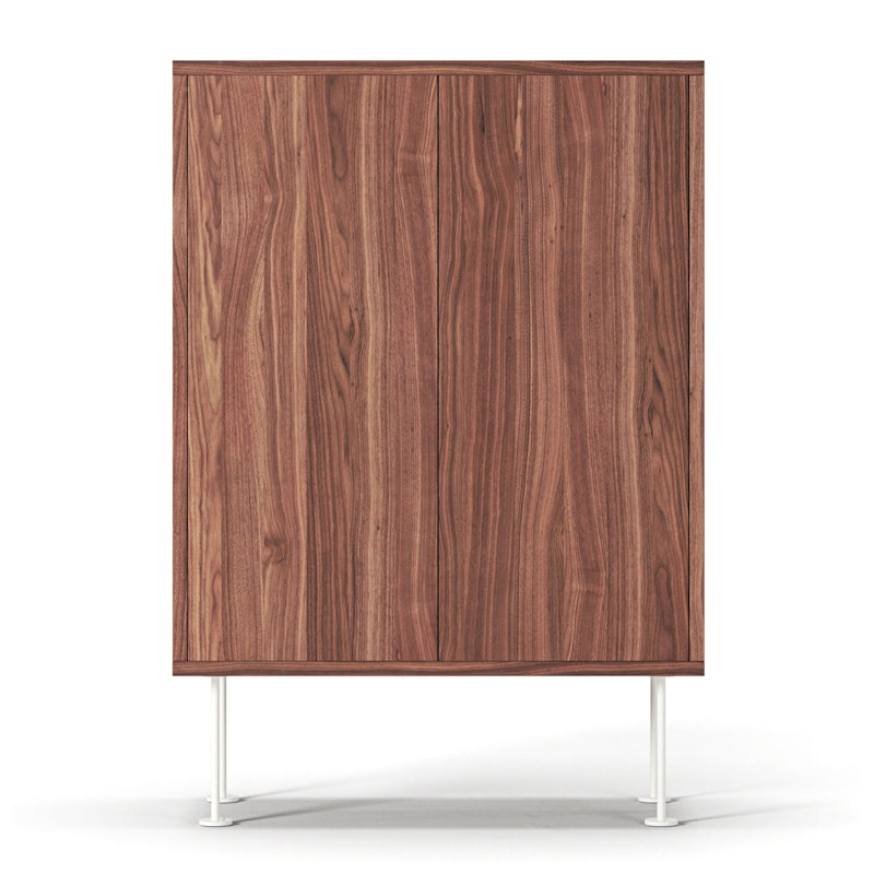 Vogue 64 Cabinet, Walnut / White