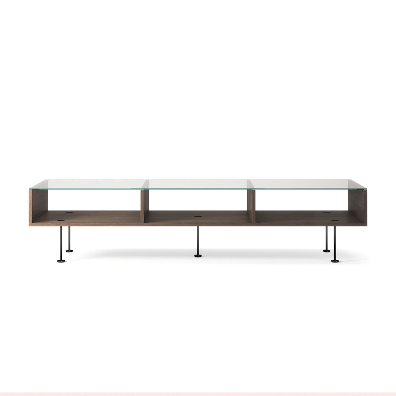 Vogue Coffee Table 45x165 cm, Dark Oak / Black