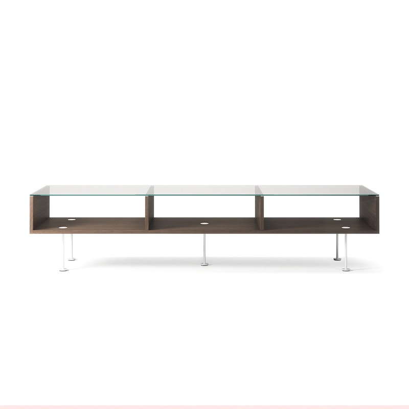 Vogue Coffee Table 45x165 cm, Dark Oak / White