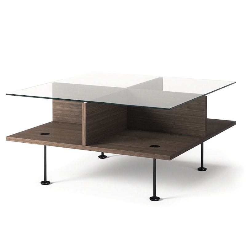 Vogue Coffee Table 70x70 cm, Smoked Oak / Black