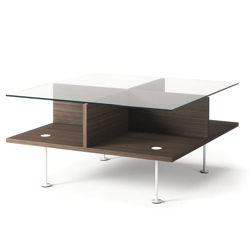 Vogue Coffee Table 70x70 cm, Dark Oak / White