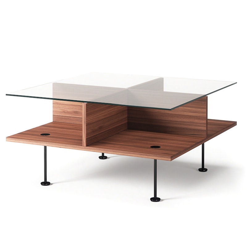 Vogue Coffee Table 70x70 cm, Walnut / Black