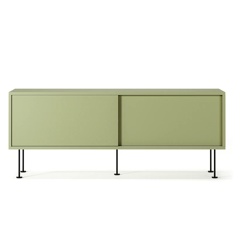 Vogue Media Bench With Legs 136 cm, Lint / Black