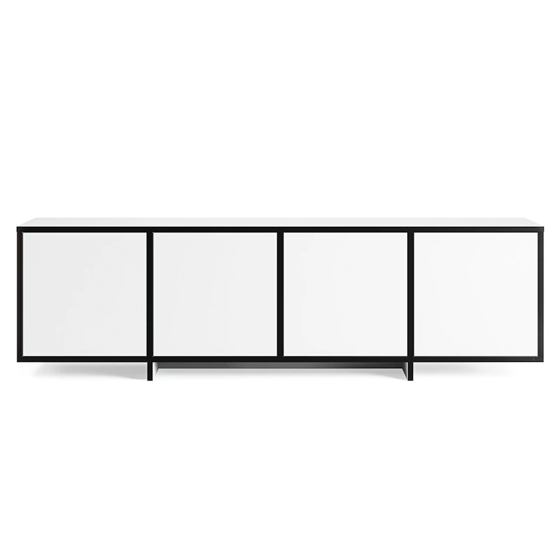 NOIR Media Bench, White / Black