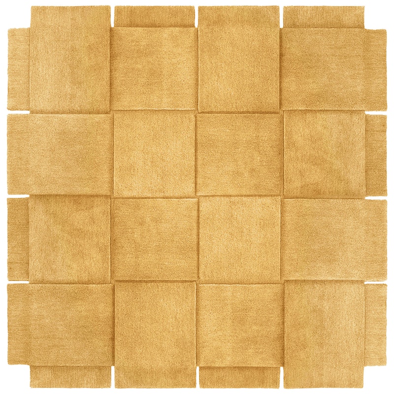 Basket Rug Yellow Ochre, 245x245 cm