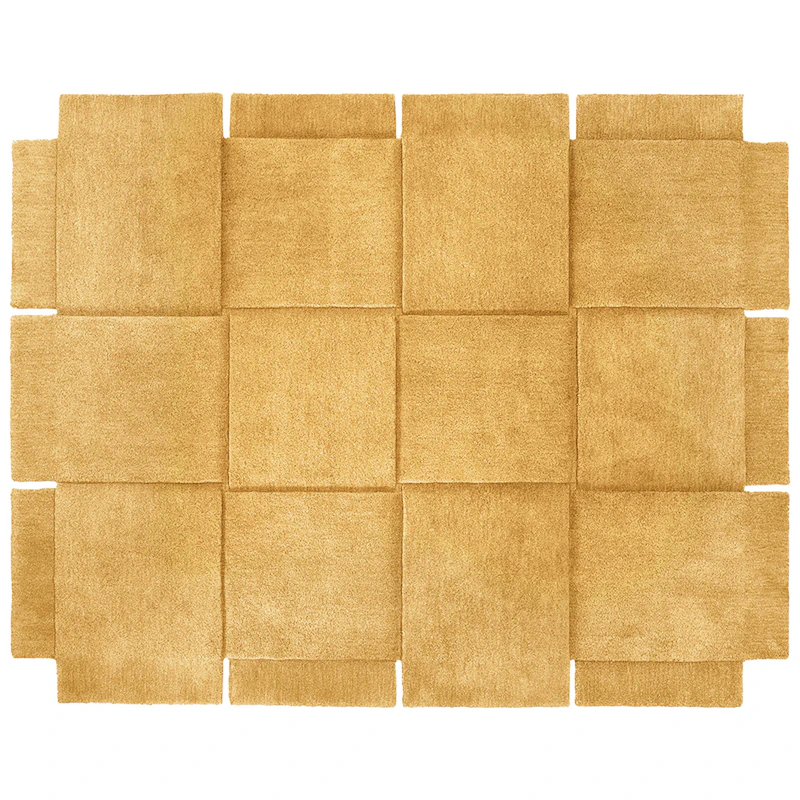 Basket Rug Yellow Ochre, 185x240 cm