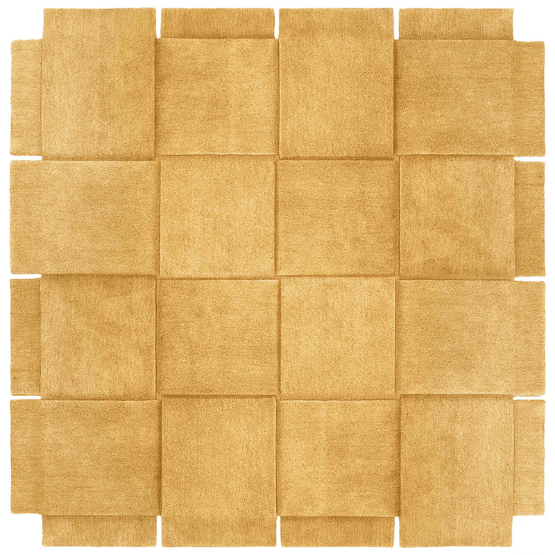 Basket Rug Yellow Ochre, 245x245 cm