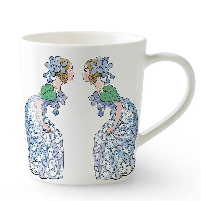 Elsa Beskow Mug 40 cl, White / Lilac