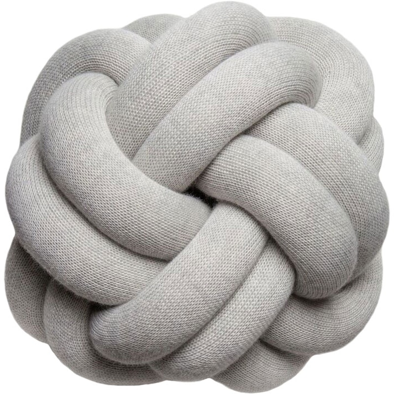 Knot Cushion, Light Grey