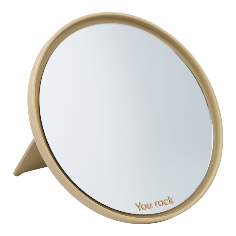 Mirror Table Mirror 21 cm, Beige