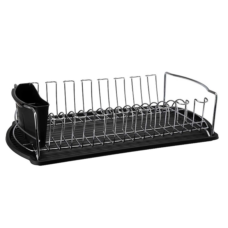 Disa Dish Drainer, Black/Chrome