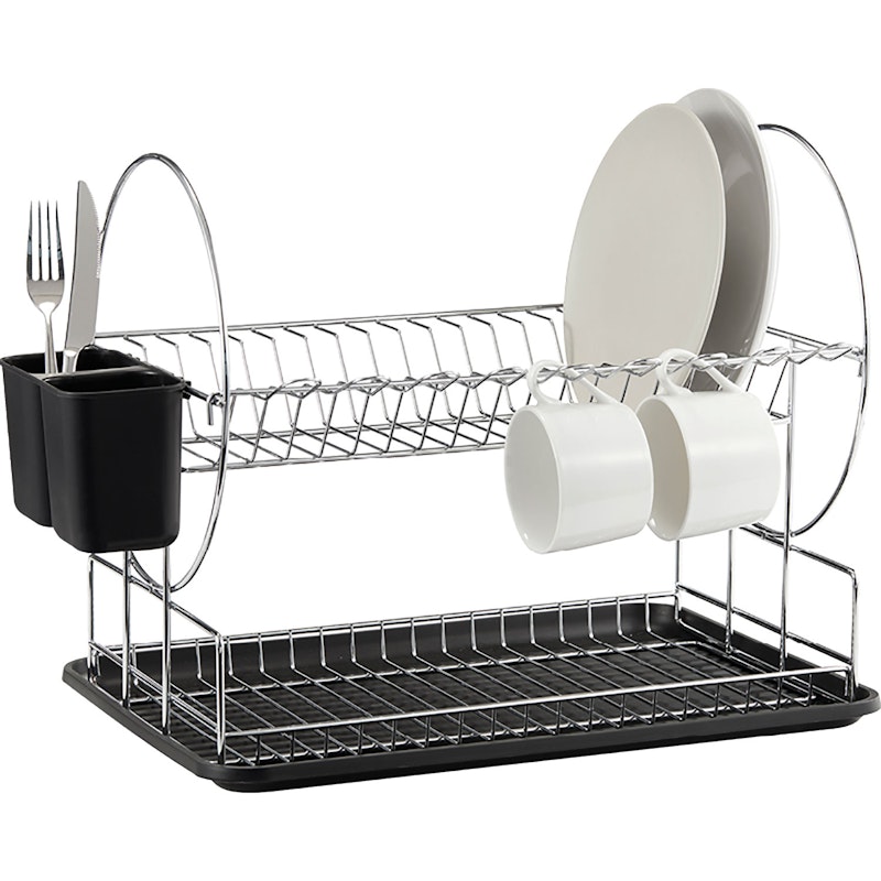 Disa Dish Drainer, Black/Chrome