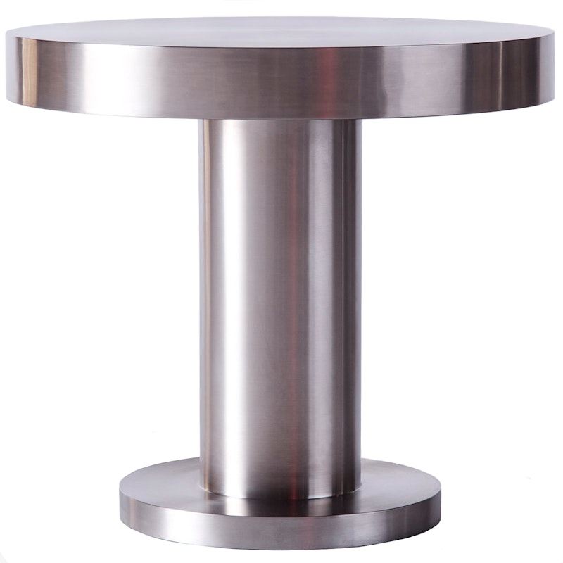 Cufflink Side Table Ø45 cm, Stainless Steel